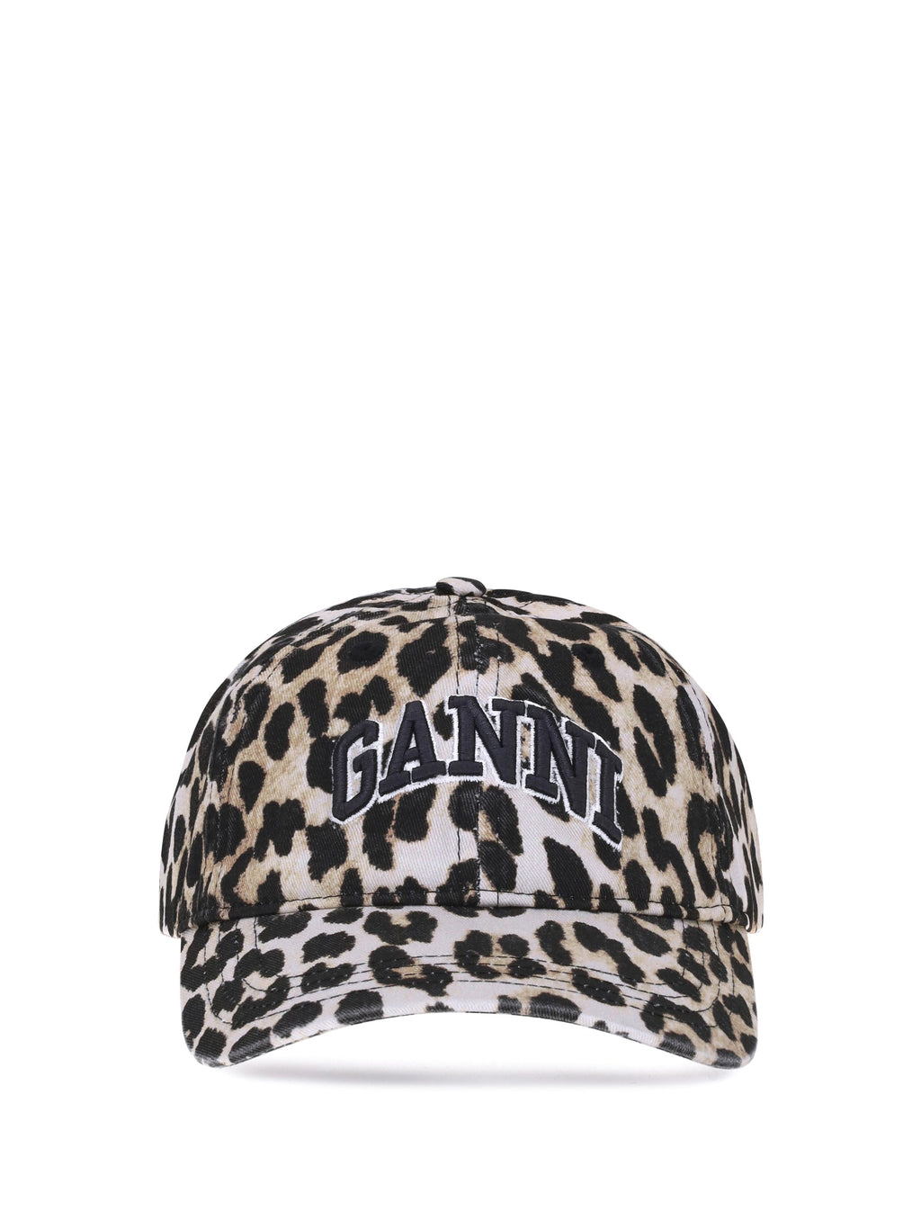Ganni Women Leopard Baseball Hat