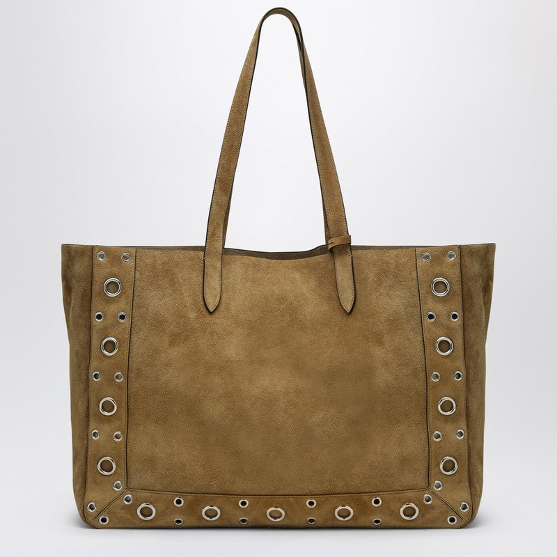 Valentino Garavani Large Nellcã´Te Tote Bag In Havana Suede Men