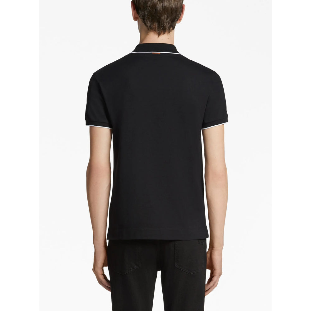 Zegna Black Polo Shirts Men