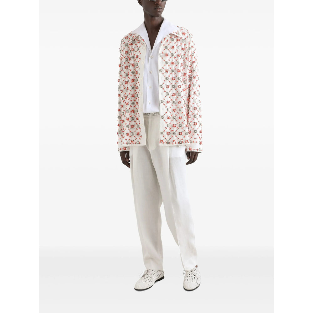 Dolce & Gabbana White Trousers - Tailored Trousers Men