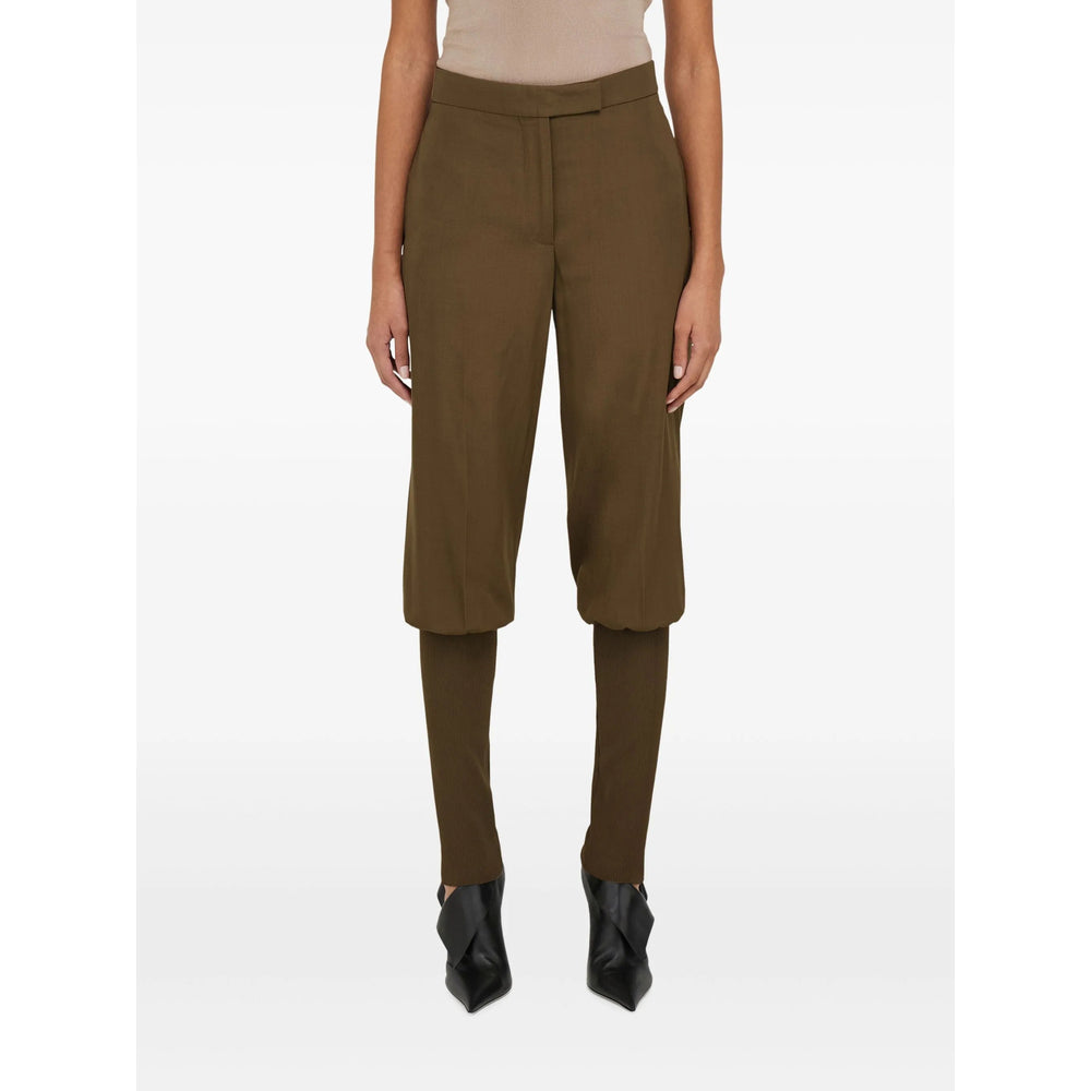 Calças Ferragamo Verdes - Calças de Alfaiataria Femininas