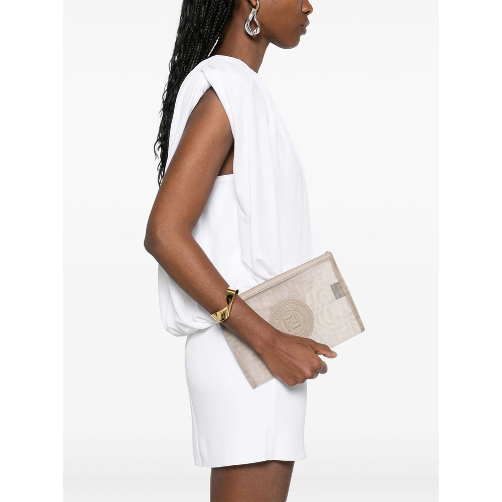 Fendi Neutrals Clutch Bags Women