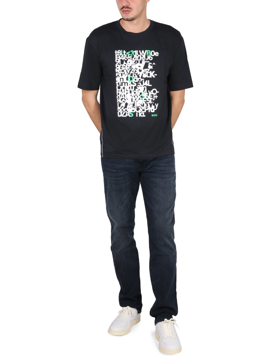 Boss Men Logo Print T-Shirt
