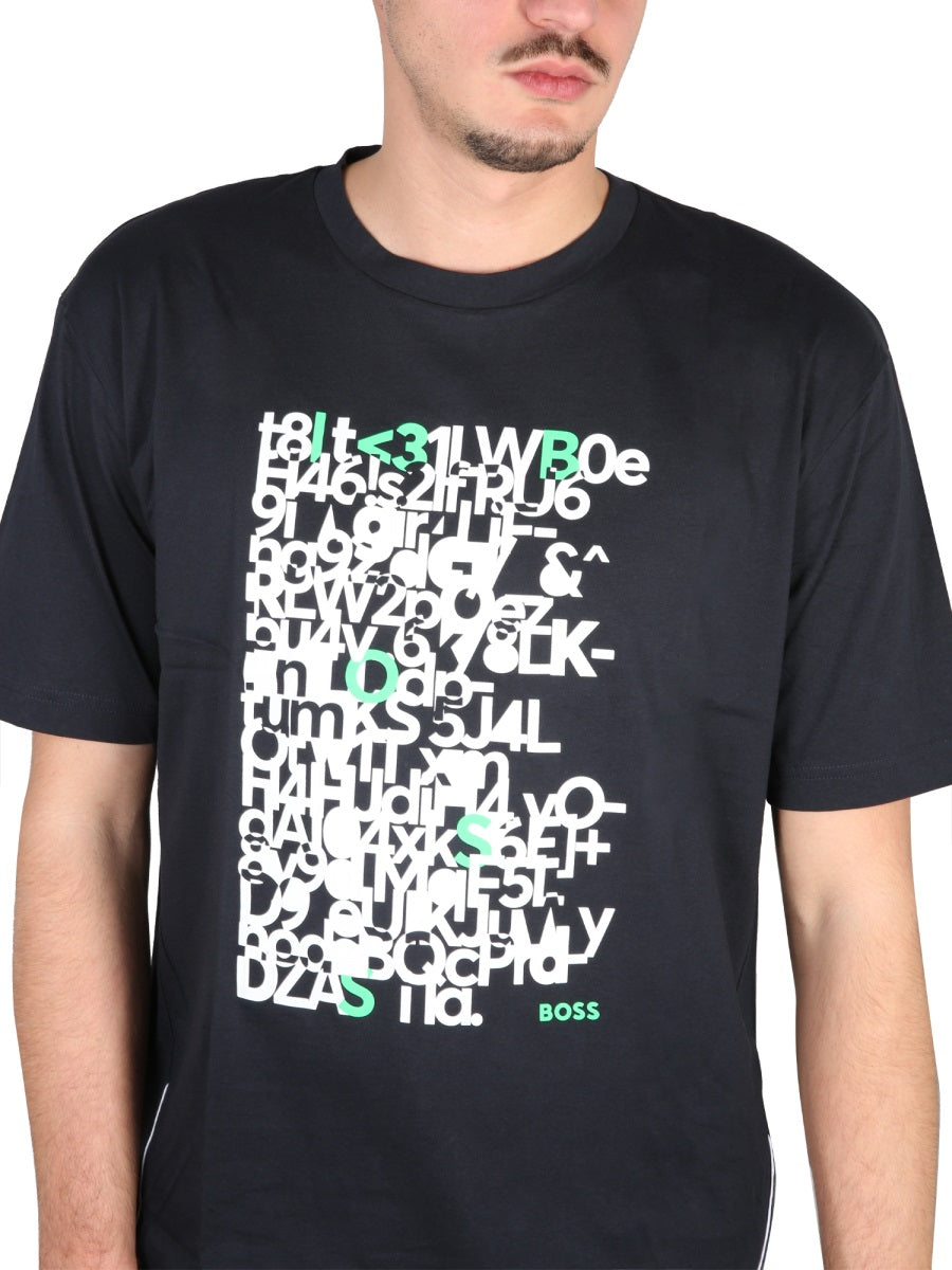 Boss Men Logo Print T-Shirt