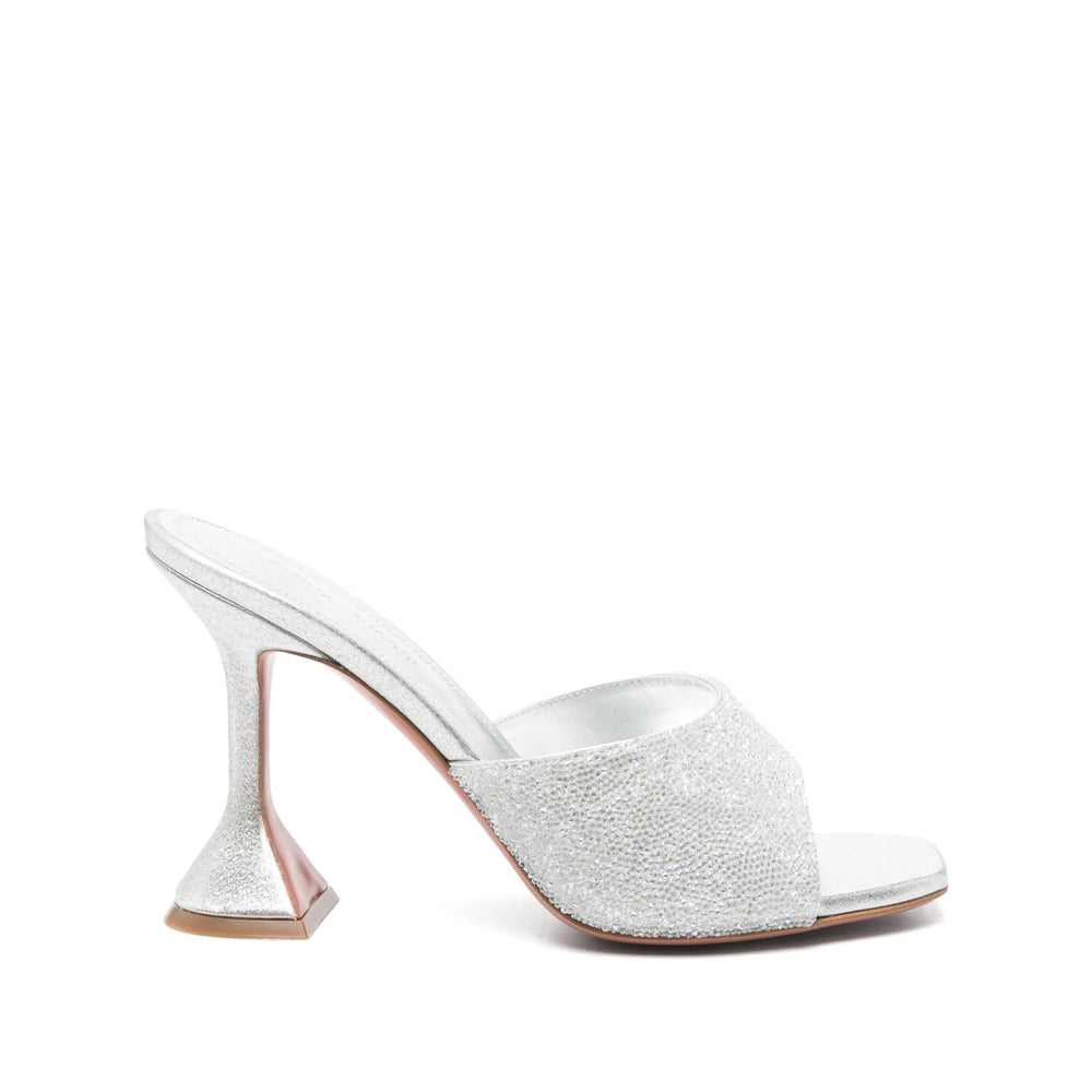 Amina Muaddi Silver Boots Women