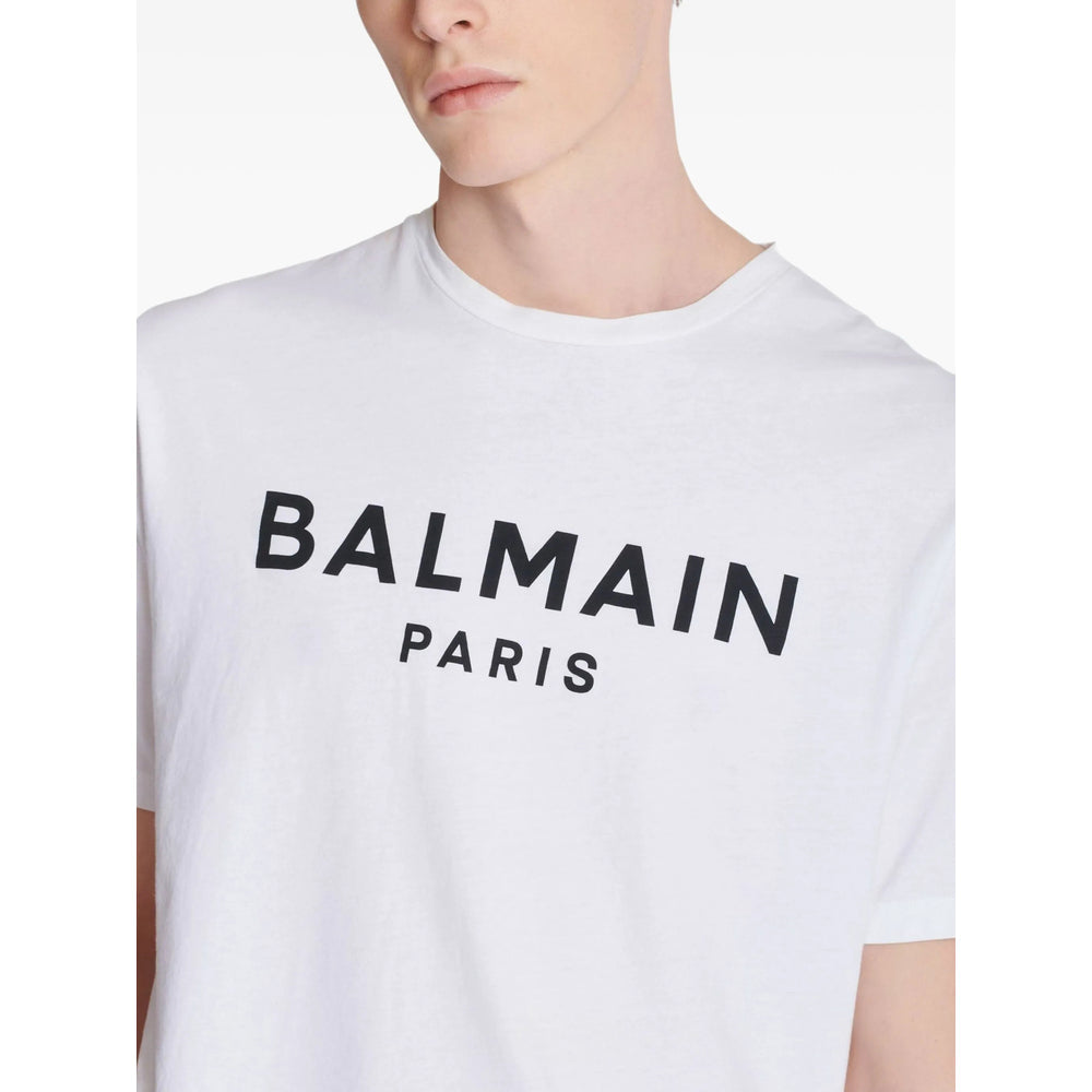 Balmain White T-Shirts & Vests - T-Shirts Men