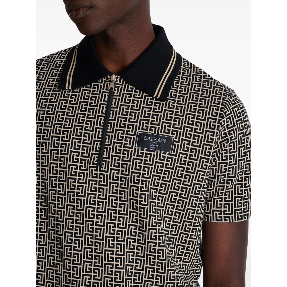 Balmain Black Polo Shirts Men