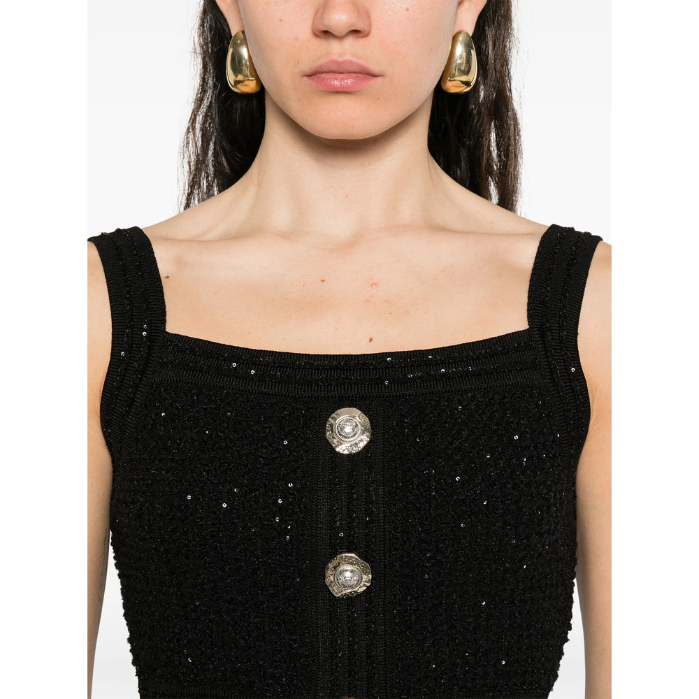 Balmain Black Tops - Vests & Tank Tops Women
