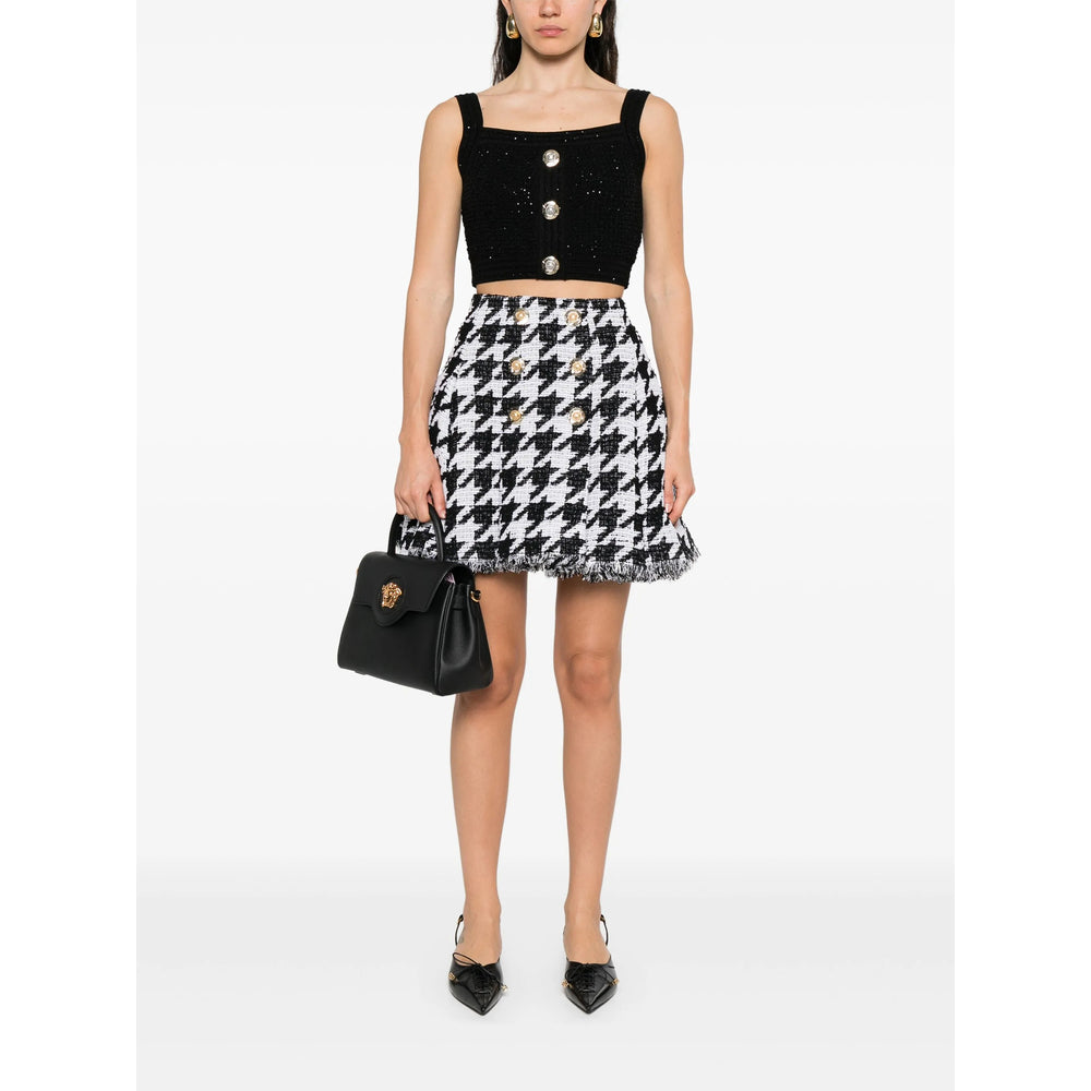 Balmain Black Tops - Vests & Tank Tops Women