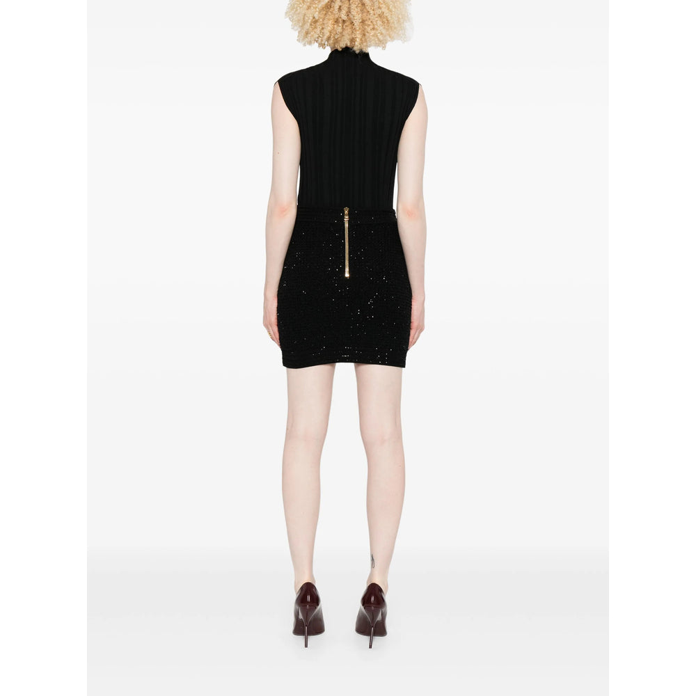 Balmain Black Skirts - High-Waisted Skirts Women