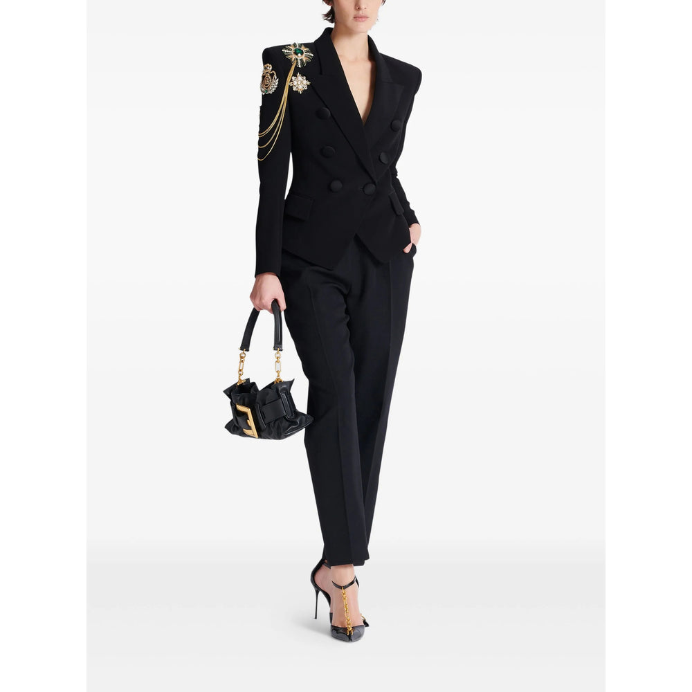 Balmain Black Jackets - Blazers Women