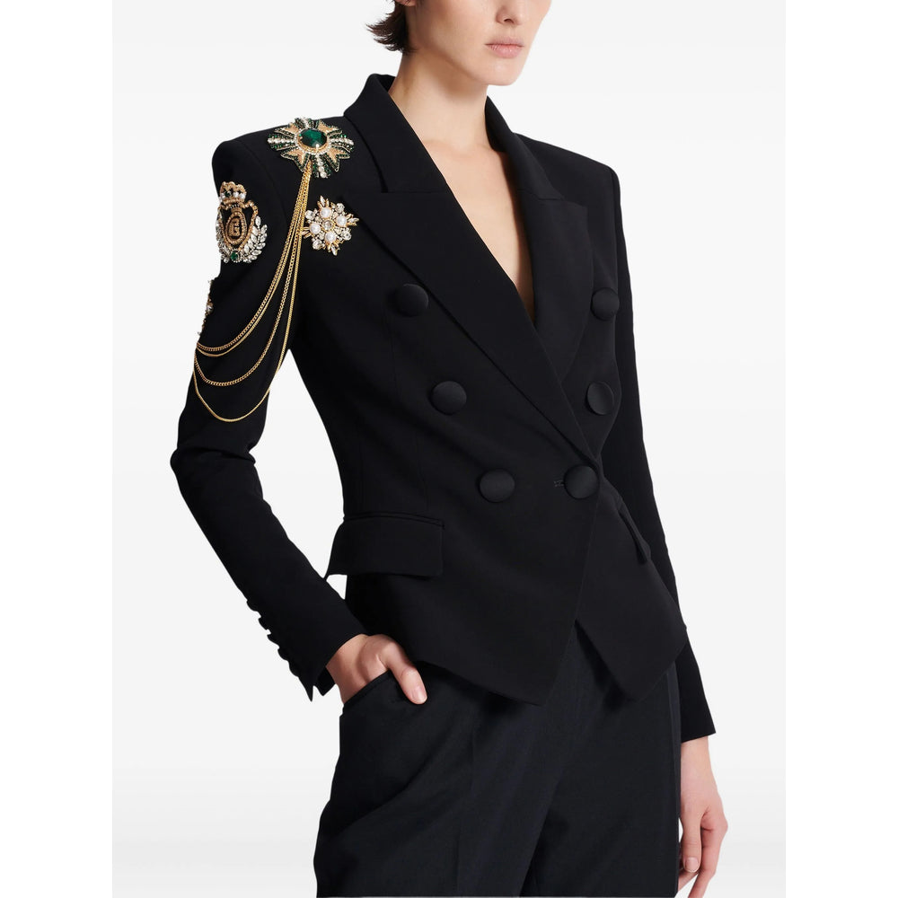 Balmain Black Jackets - Blazers Women