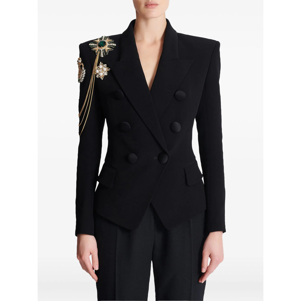 Balmain Black Jackets - Blazers Women