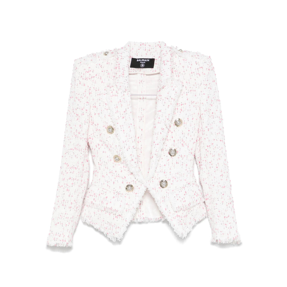 Balmain White Jackets - Tweed Jackets Women