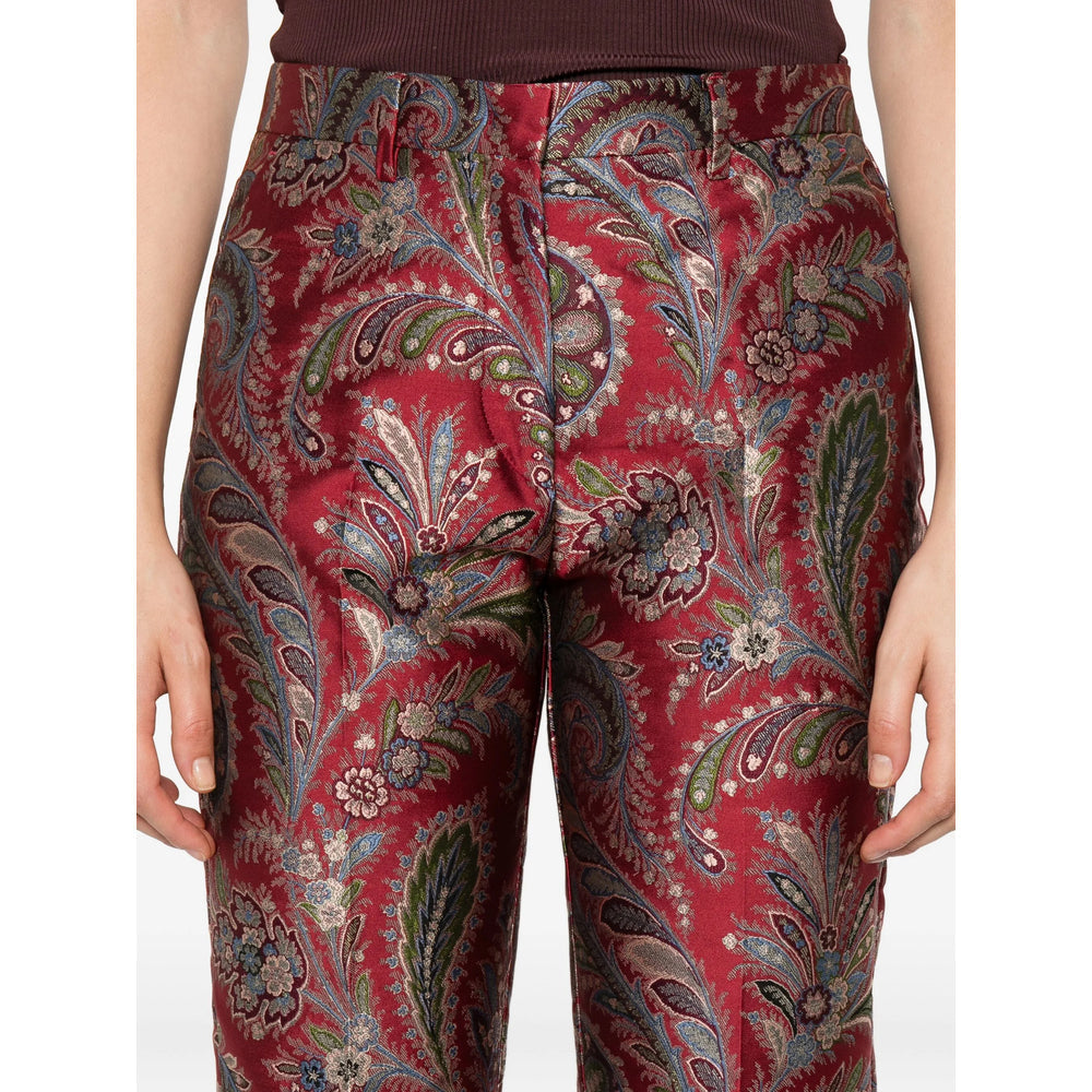 Etro Red Trousers - Tailored Trousers Women
