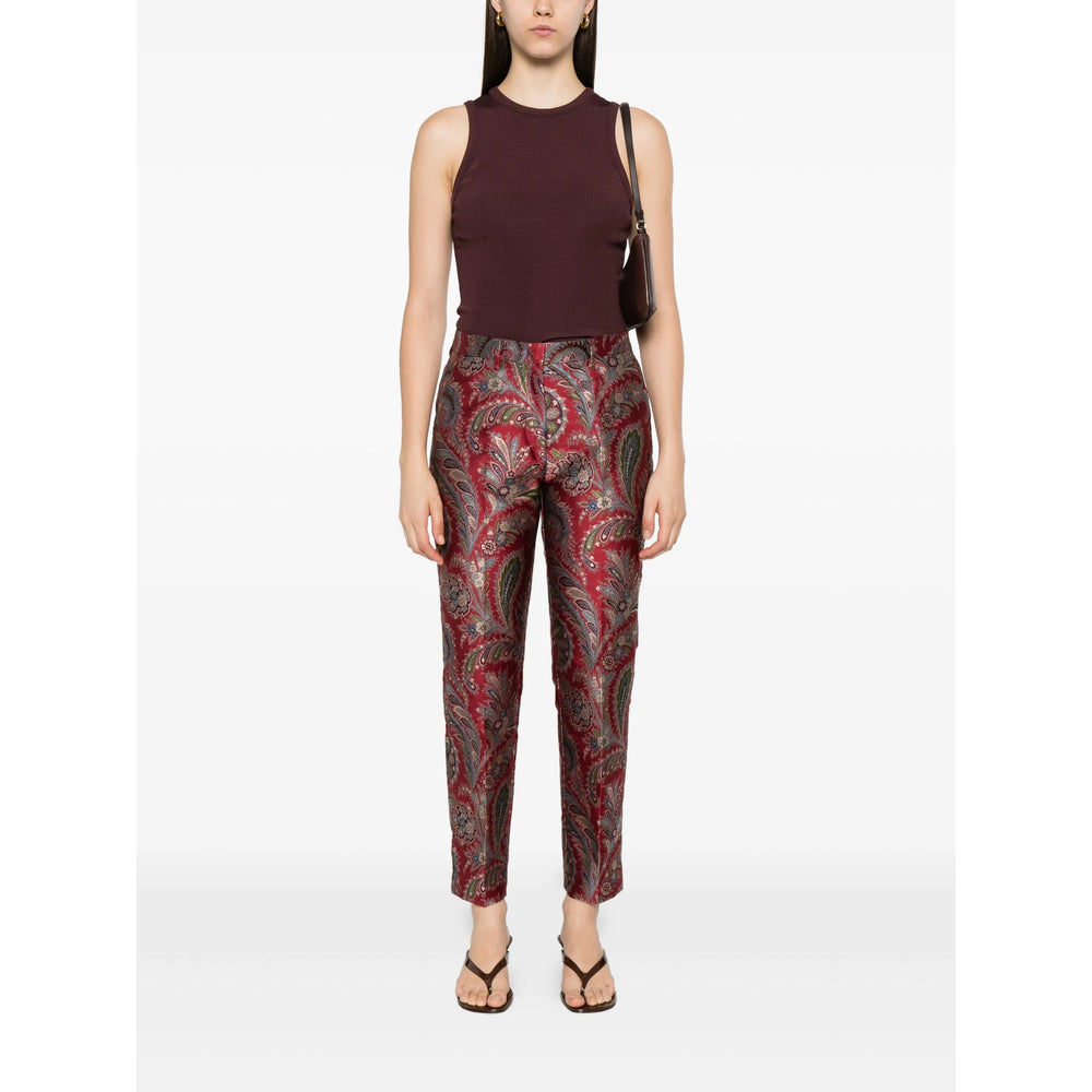 Etro Red Trousers - Tailored Trousers Women