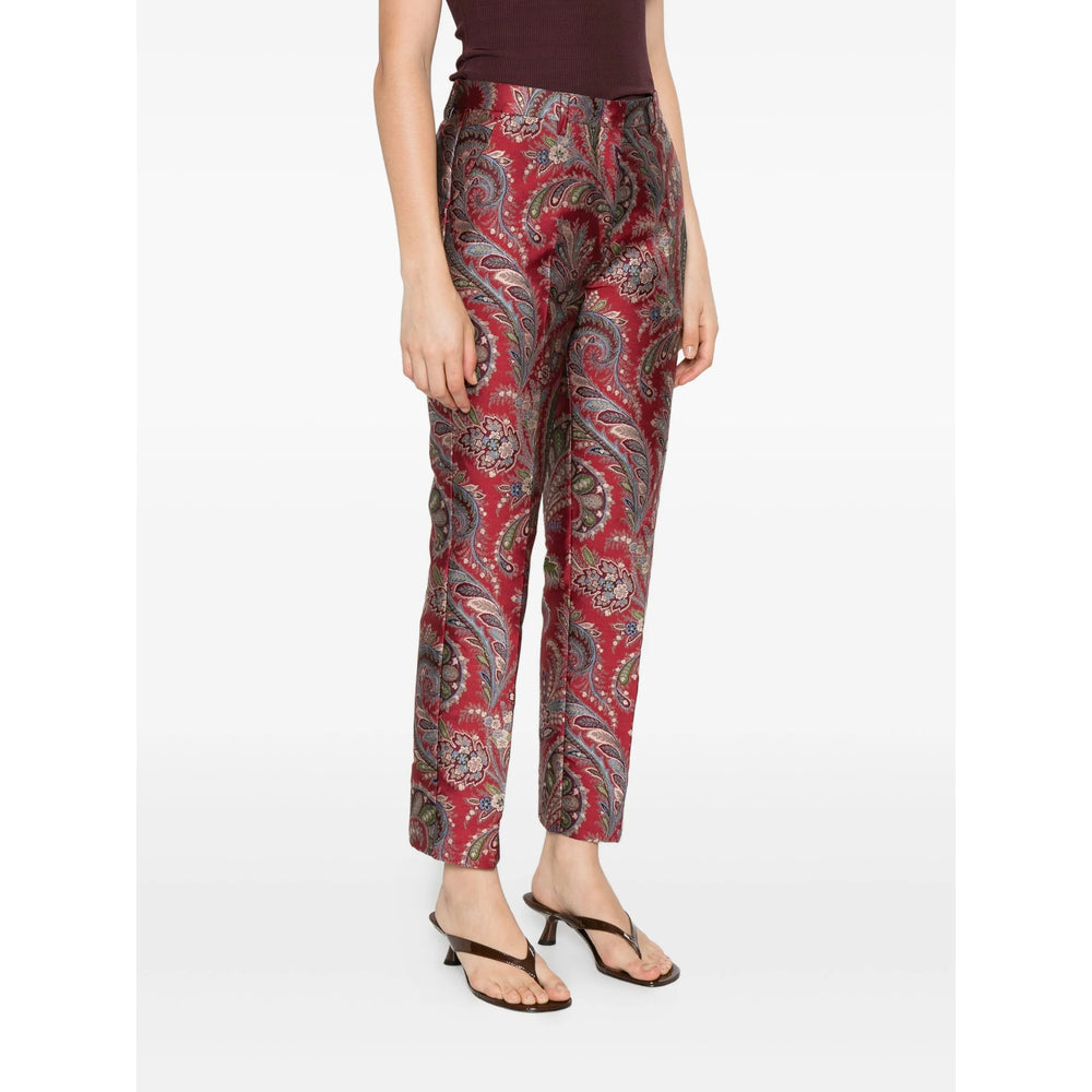Etro Red Trousers - Tailored Trousers Women