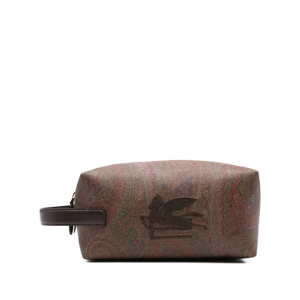 Etro Brown Wash Bags Men