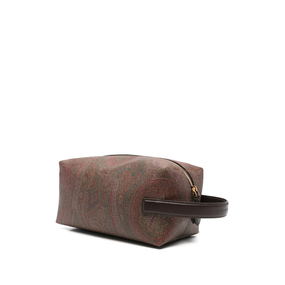Etro Brown Wash Bags Men