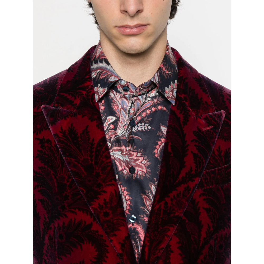 Etro Red Jackets - Blazers Men