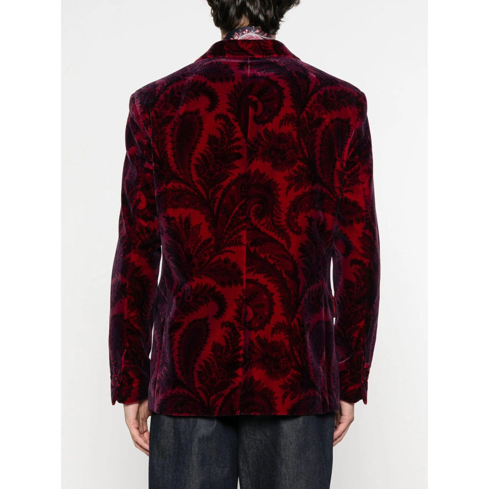 Etro Red Jackets - Blazers Men
