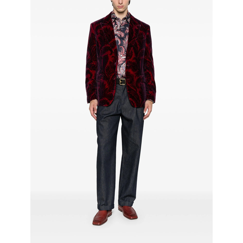 Etro Red Jackets - Blazers Men