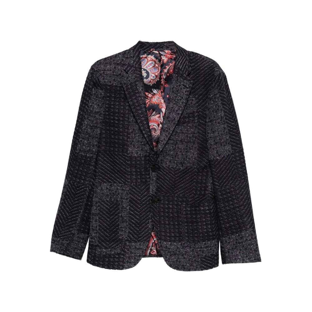 Etro Blue Jackets - Blazers Men