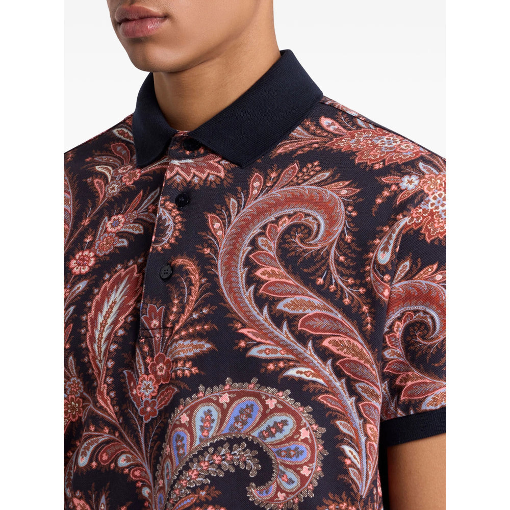 Etro Black Polo Shirts Men