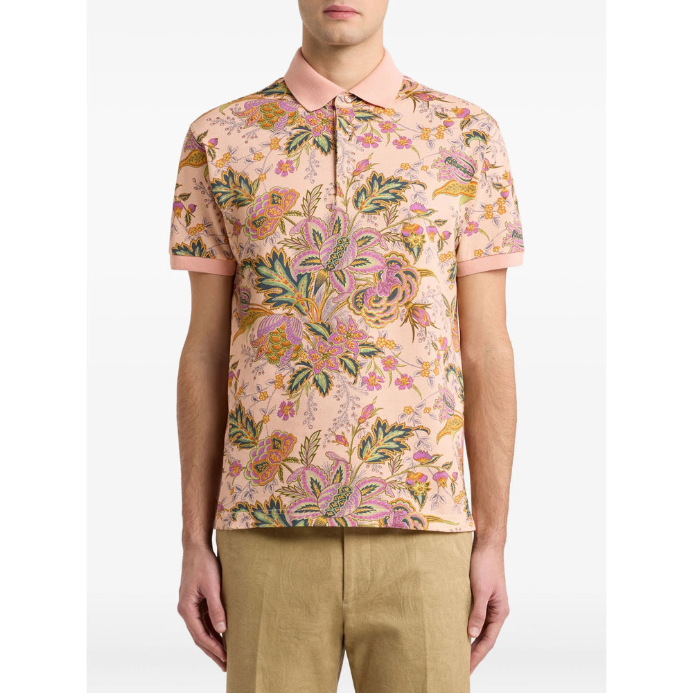 Etro Pink Polo Shirts Men