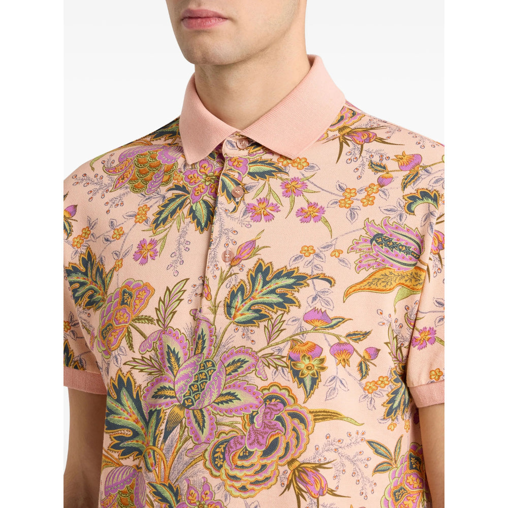 Etro Pink Polo Shirts Men