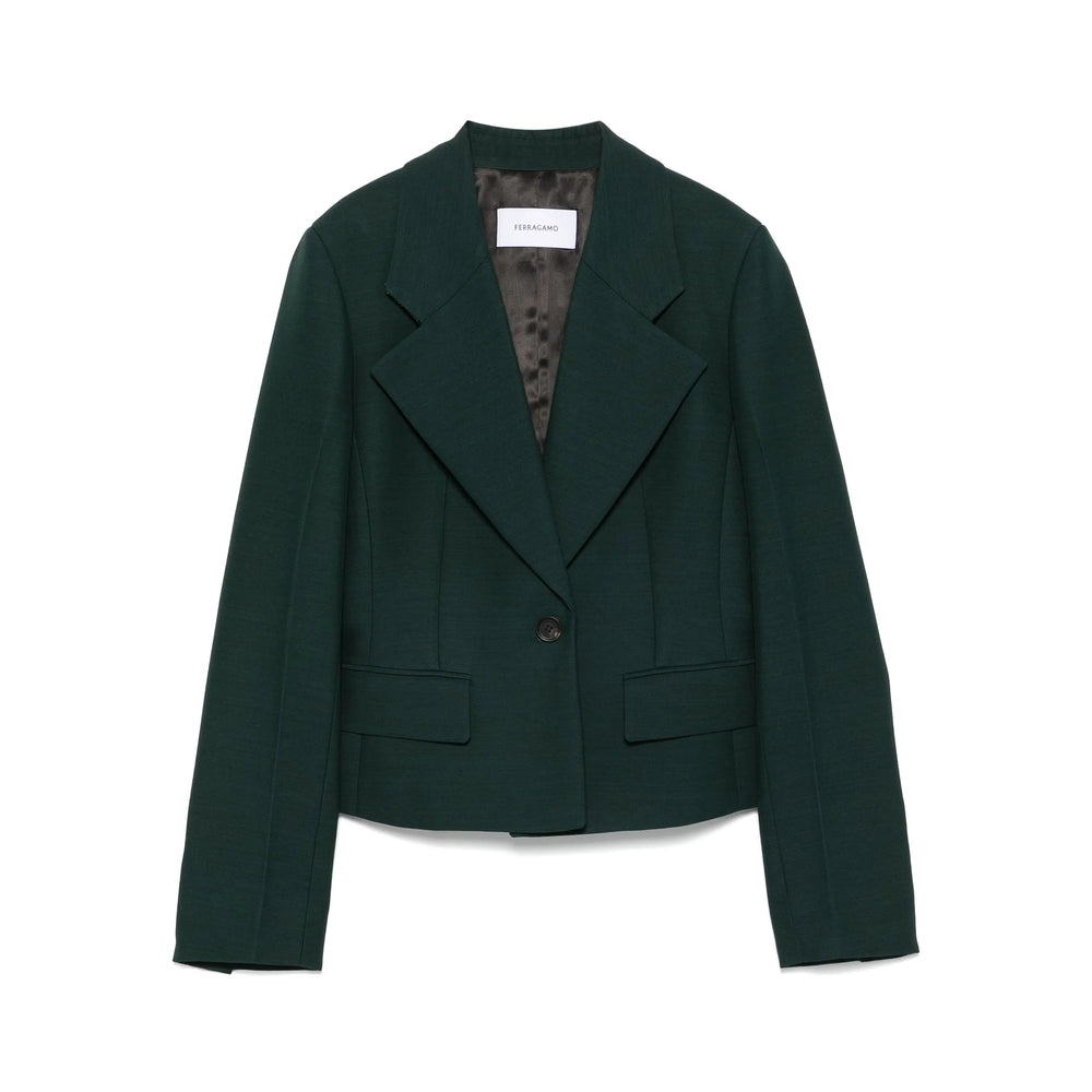 Jaquetas Ferragamo Verdes - Blazers Femininos