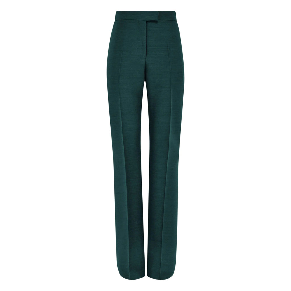 Calças Ferragamo Verdes - Calças de Alfaiataria Femininas