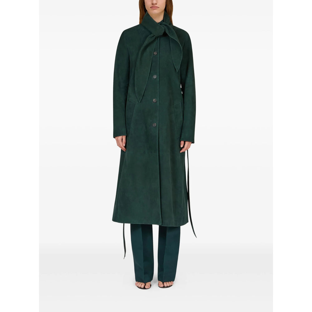 Calças Ferragamo Verdes - Calças de Alfaiataria Femininas