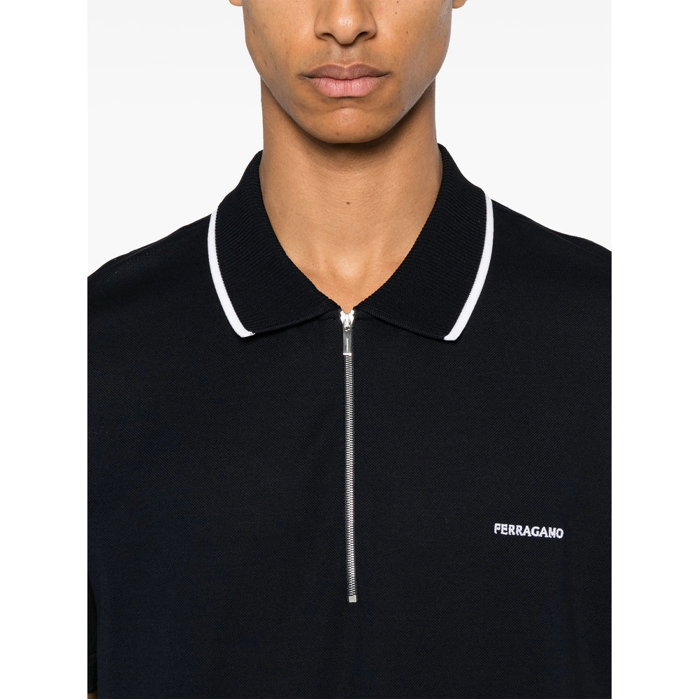 Ferragamo Blue Polo Shirts Men