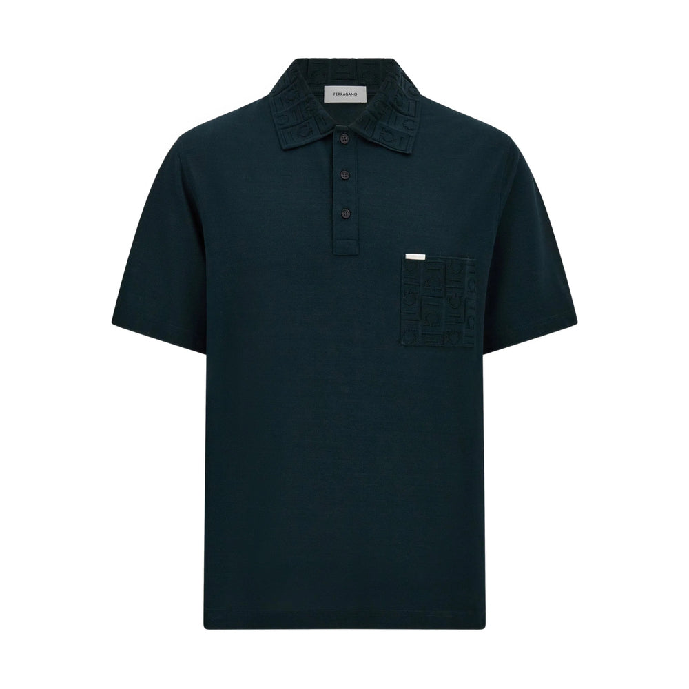 Camisas polo Ferragamo verdes para homem