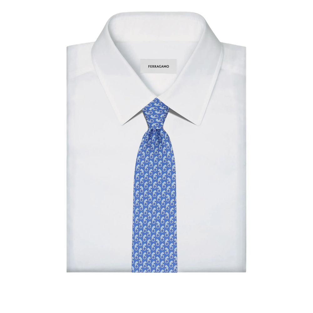Gravatas e laços Ferragamo azuis para homem