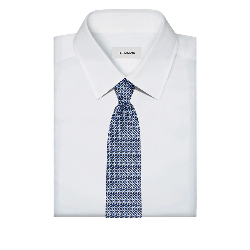 Gravatas e laços Ferragamo azuis para homem