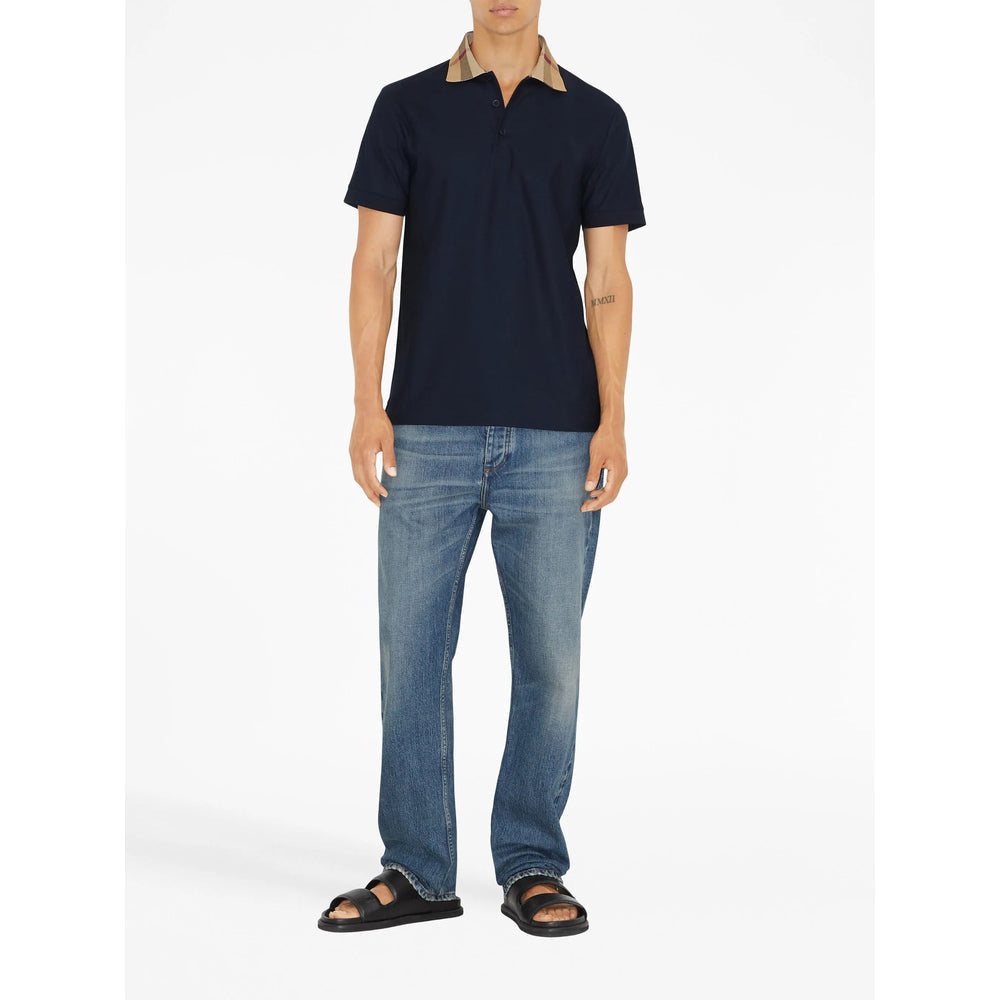 Burberry Blue Polo Shirts Men
