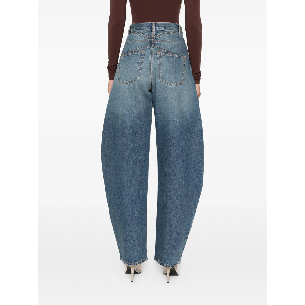 Alaïa Blue Denim - Wide-Leg Jeans Women