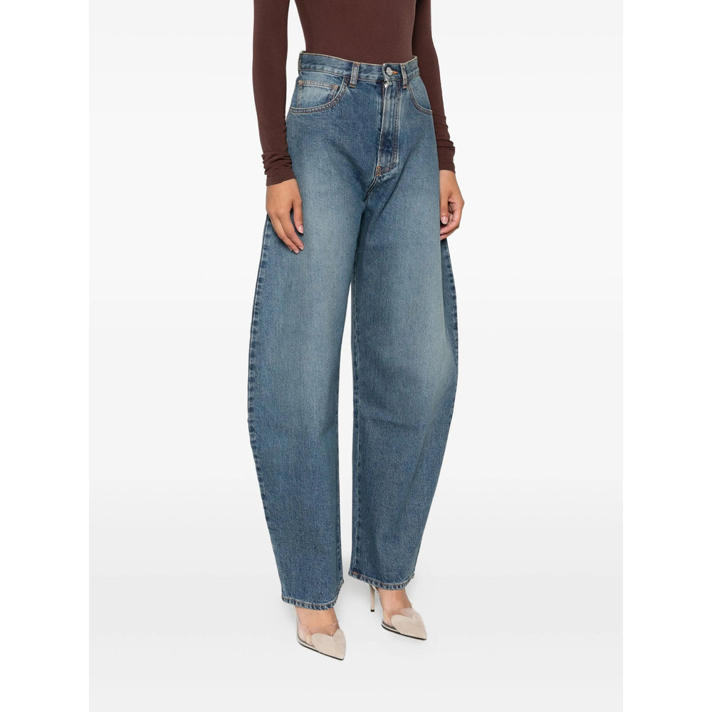 Alaïa Blue Denim - Wide-Leg Jeans Women