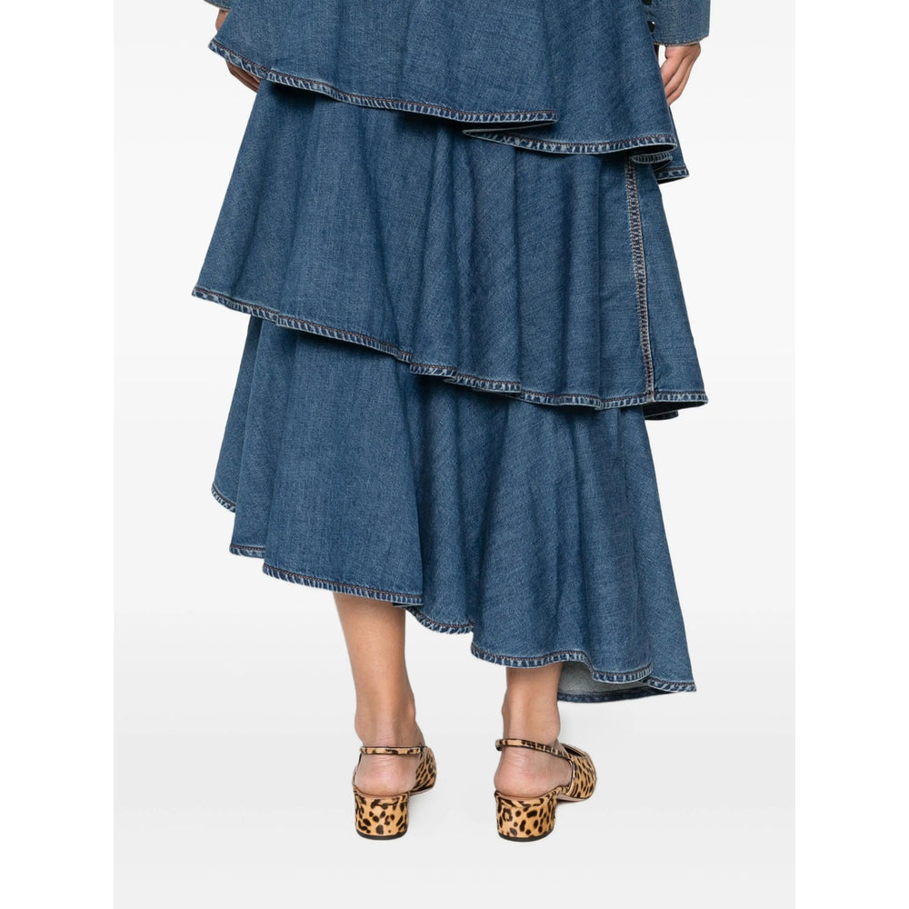 Alaïa Blue Skirts - Asymmetric & Draped Skirts Women