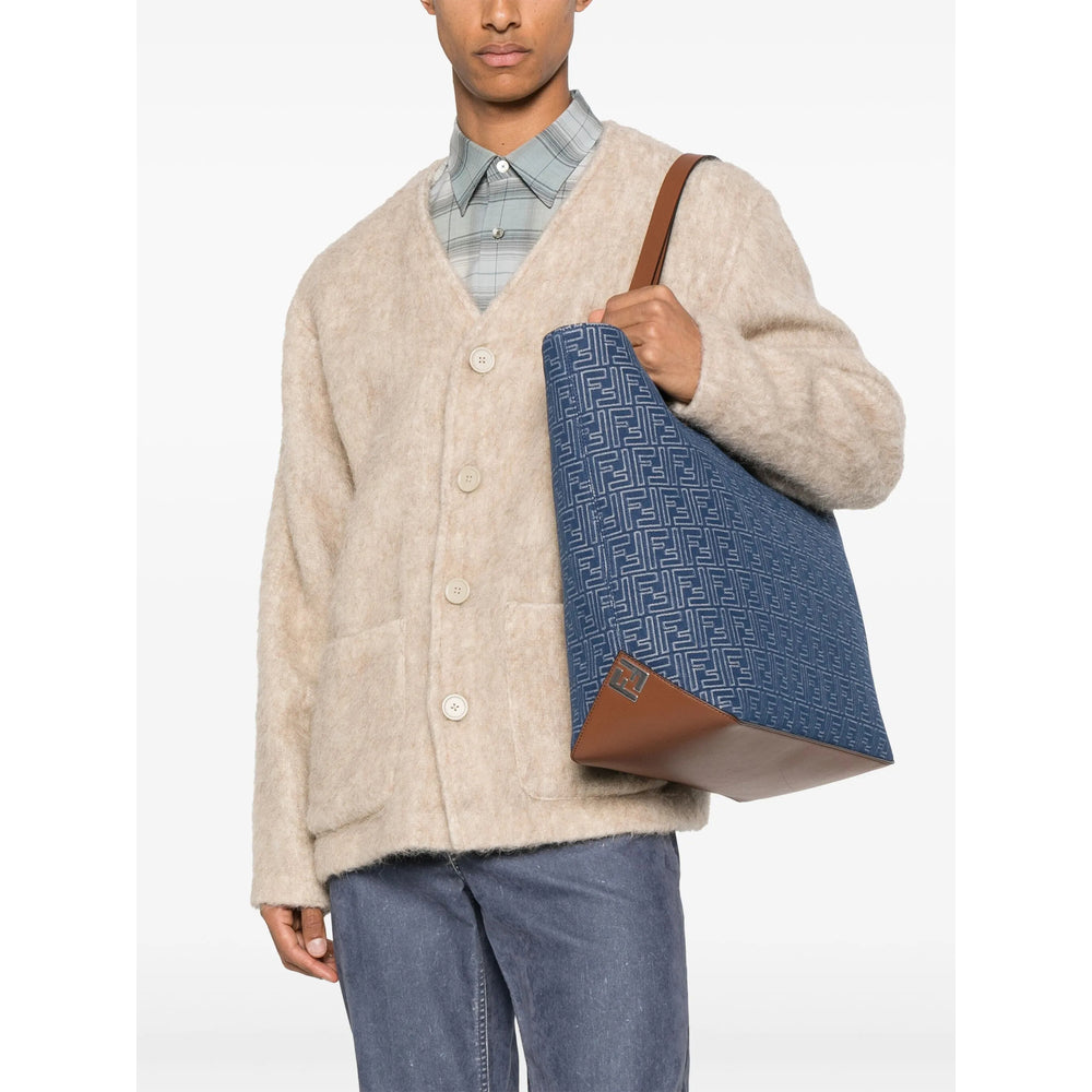 Fendi Blue Tote Bags Men