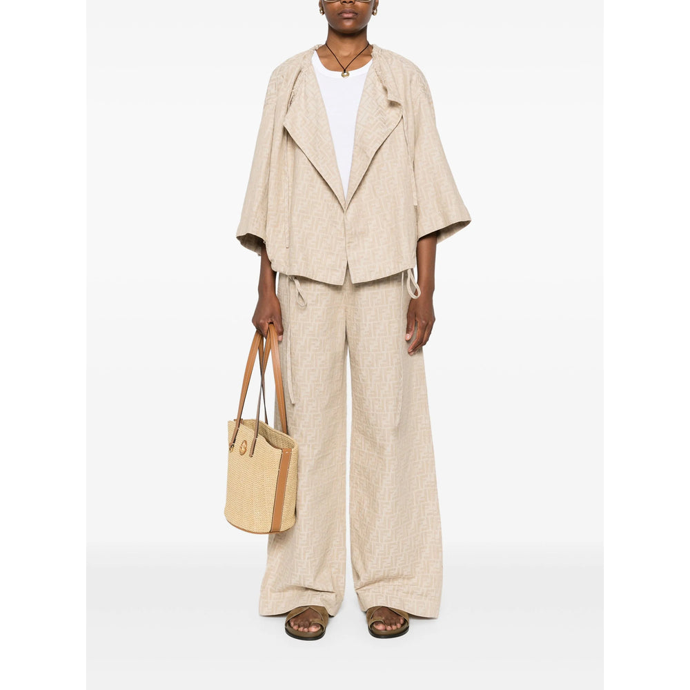Fendi Neutrals Jackets - Oversized Jackets Women