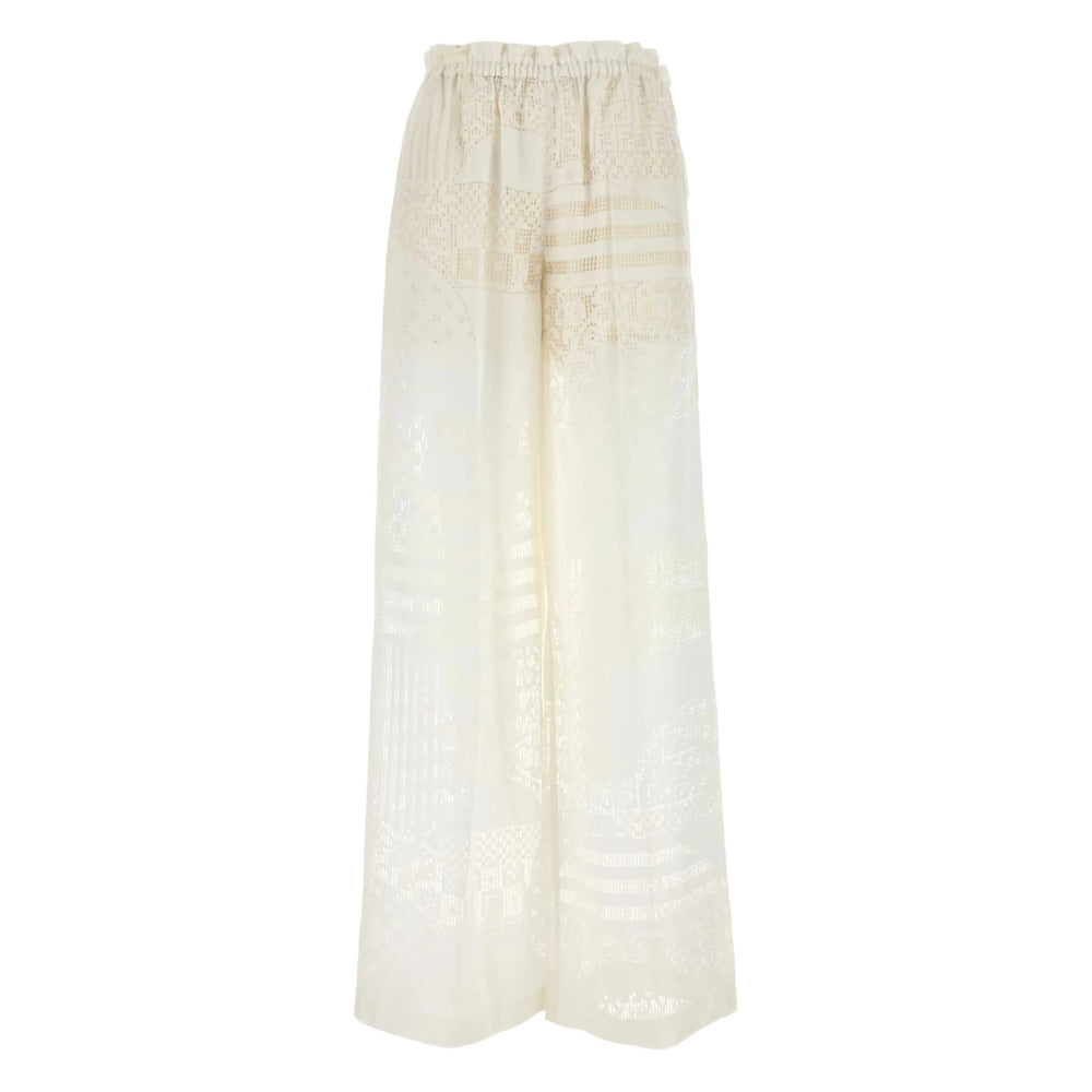 Fendi White Trousers - Palazzo Pants Women