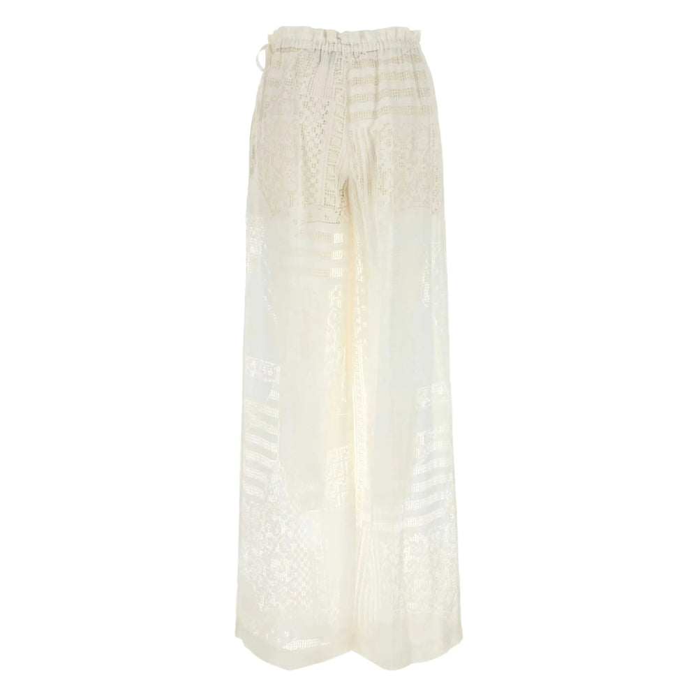 Fendi White Trousers - Palazzo Pants Women