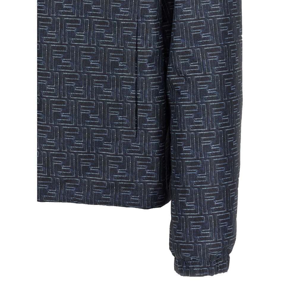 Fendi Blue Jackets - Hooded Jackets Men