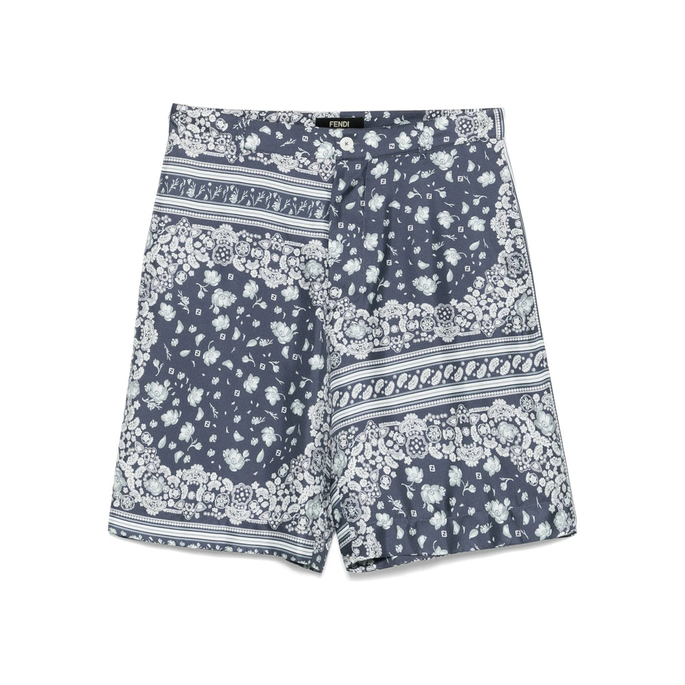 Fendi Blue Shorts - Bermuda Shorts Men