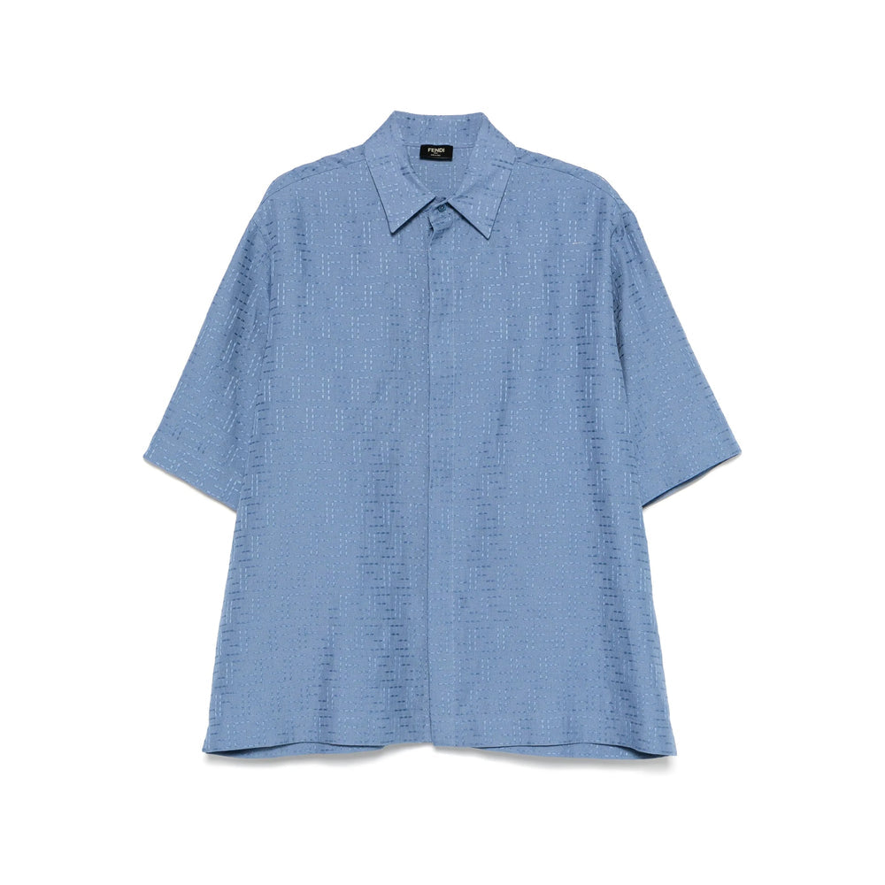 Fendi Blue Shirts Men