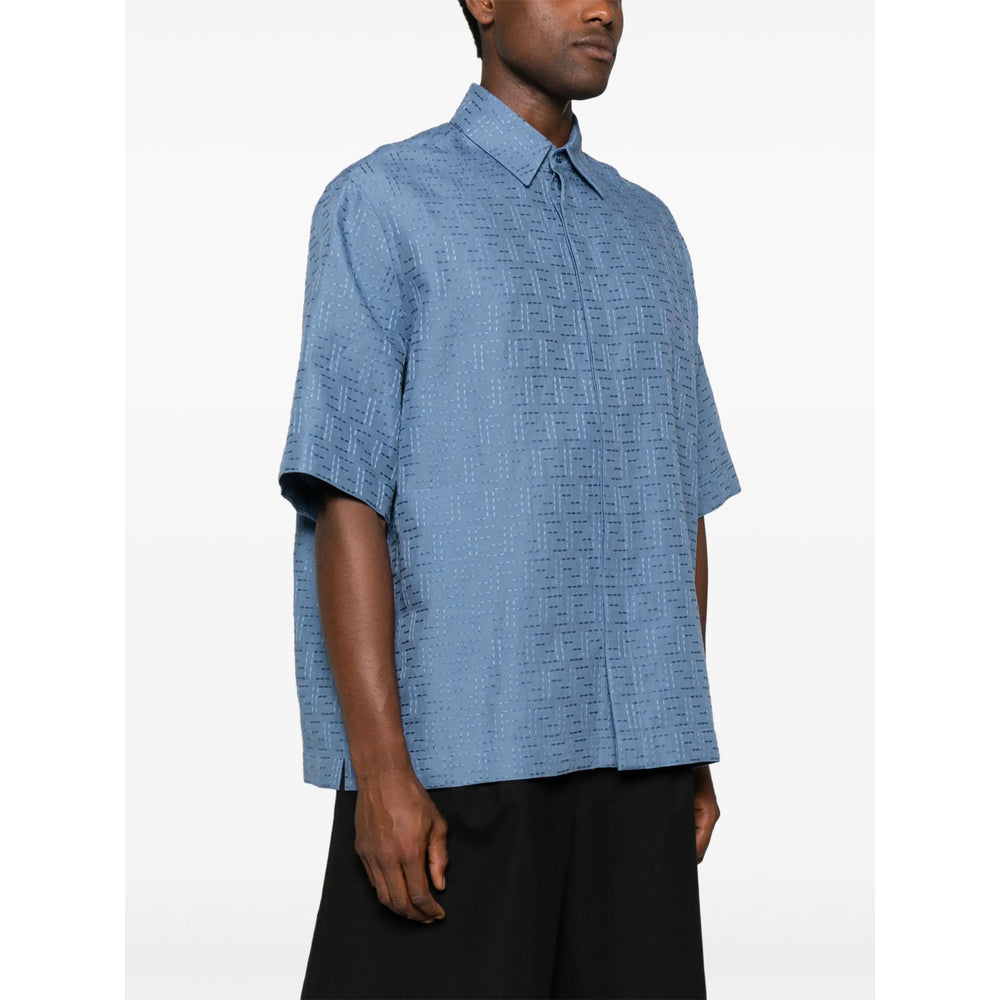 Fendi Blue Shirts Men