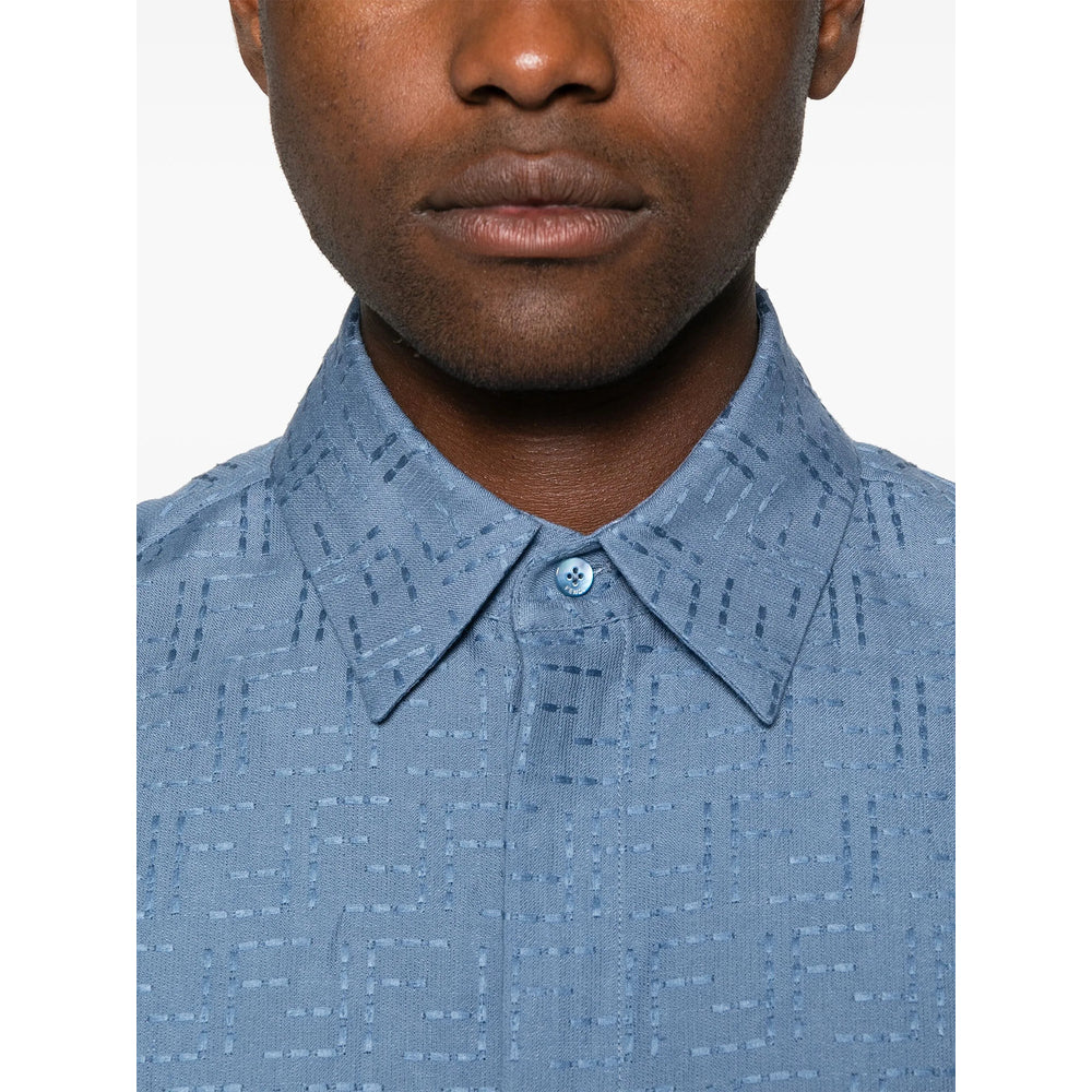 Fendi Blue Shirts Men
